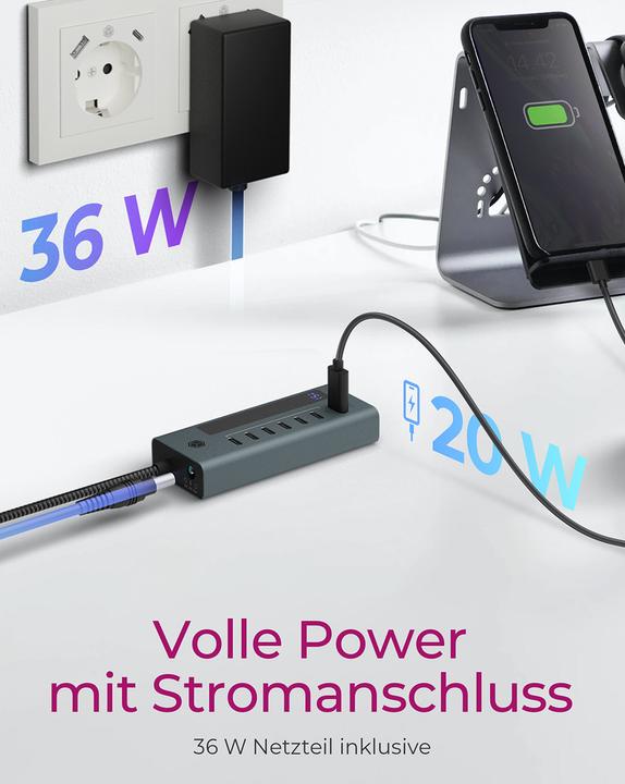 Actual product image Icy Box IB-HUB1454-C31 (USB-C, 4 Ports)