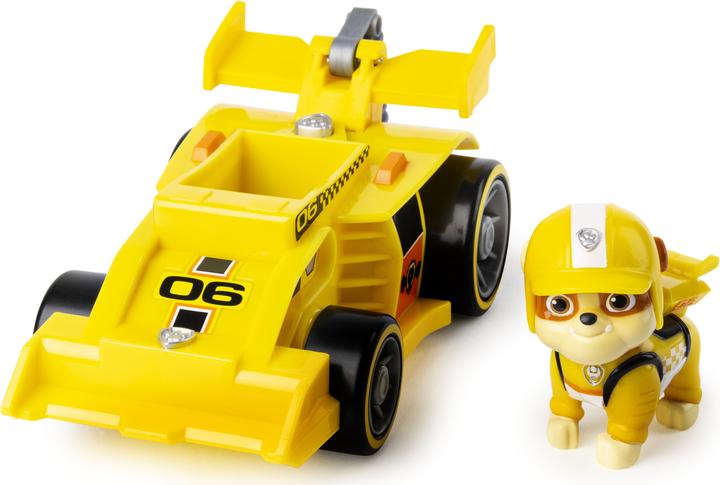 Actual product image Spin Master Rubbles Race & Go Deluxe basic vehicle with figure (Ready, Race, Rescue)