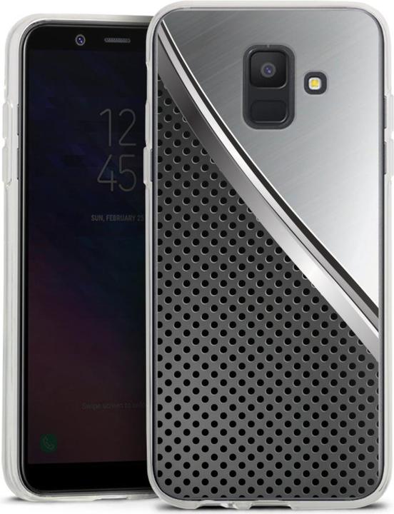 Produktbild DeinDesign Silikon Hülle für Samsung Galaxy A6 (2018) Handyhülle Case Smartphone Schutzhülle Carbon Metall (Samsung Galaxy J6 (2018))