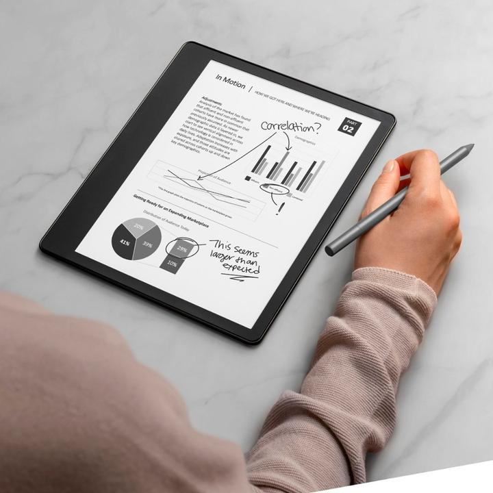 Productafbeelding Amazon Ebook Kindle Scribe 10.2 16GB WiFi Basic Pen Grijs (10.20", 16 GB, Grijs)