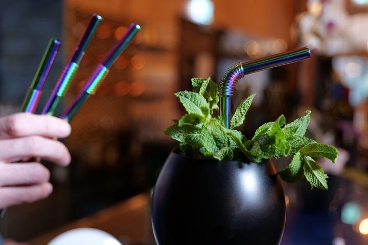 Actual product image Turtleneck Straw Bendable stainless steel drinking straws (4 x)