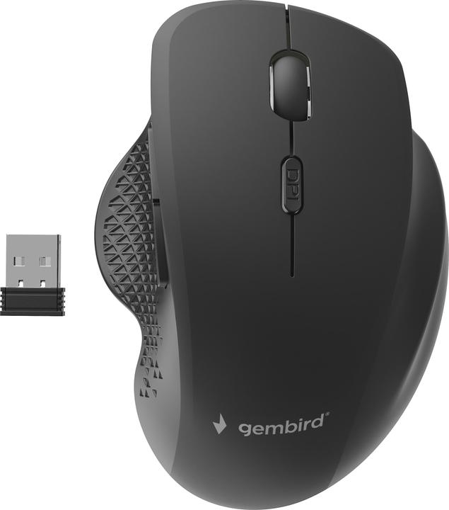 Actual product image Gembird MUSW-6B-02 6-button optical wireless mouse black (Wireless)
