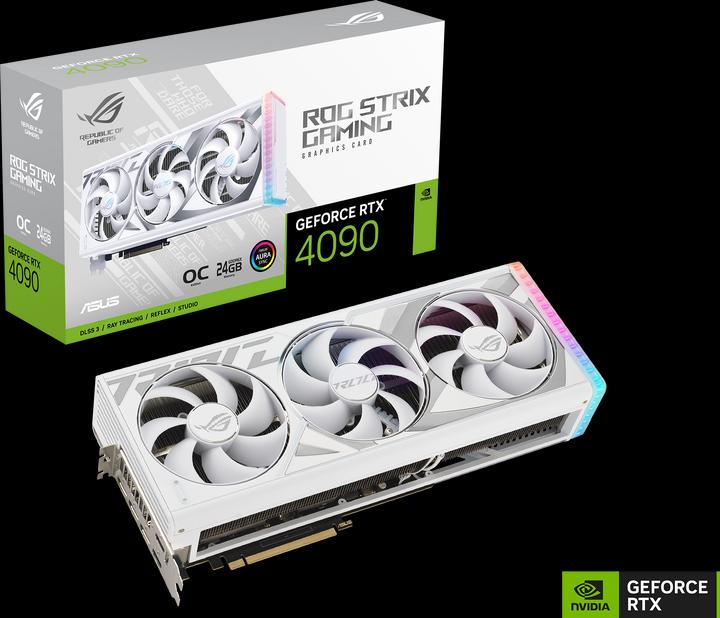 Actual product image ASUS ROG STRIX GeForce RTX 4090 24GB White OC Edition (24 GB)