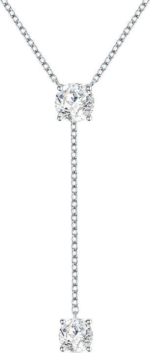 Lulu & Jane Damen Messing verziert mit Kristallen von Swarovski® silber 42,0 cm Basiskette + 7,0 cm Verlängerung (Messing, 42 - 49 cm)