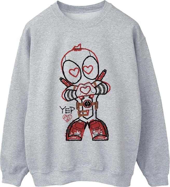 Deadpool Love Beam Line Sweatshirt (XL)
