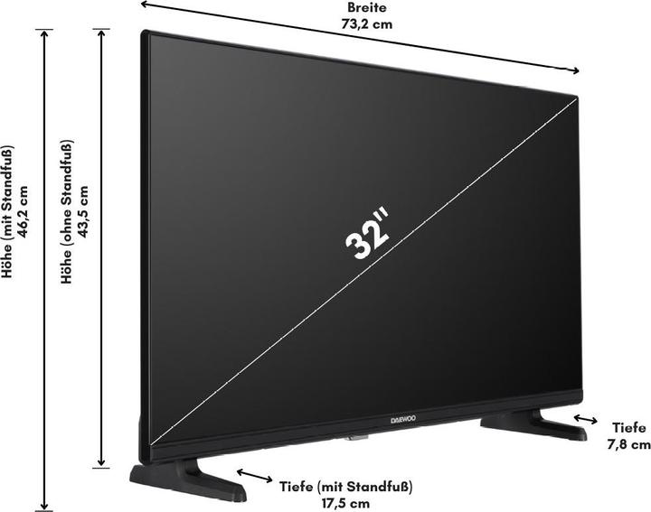 Produktbild Daewoo 32DM63HAS (32", LCD, HD ready)