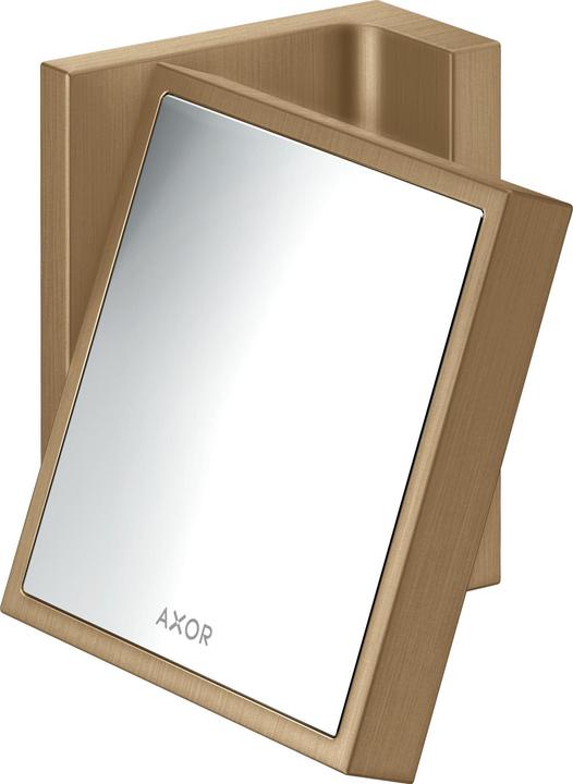 Produktbild hansgrohe AXOR Universal Rectangular Rasierspiegel, Vergrösserung 1,7-fach, neigbar, Rahmen Metall