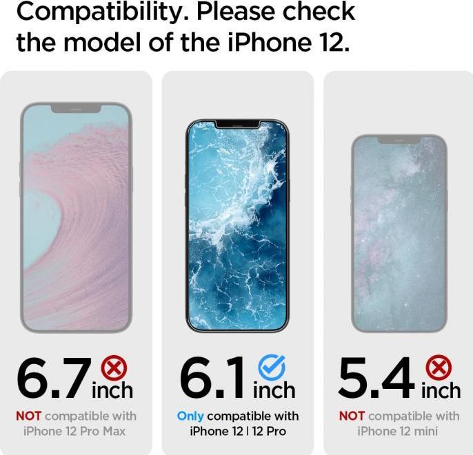 Produktbild Spigen Glas TR Displayschutzfolie 1 St. (1 Stück, Apple iPhone 12, Apple iPhone 12 Pro)