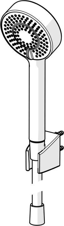 Immagine prodotto Hansa Set doccetta Hansabasicjet, tecnologia anti-calcare, diametro 95 mm, eco flow, 3 getti, 446801 (3 Tipi di raggi, 18 l/min)