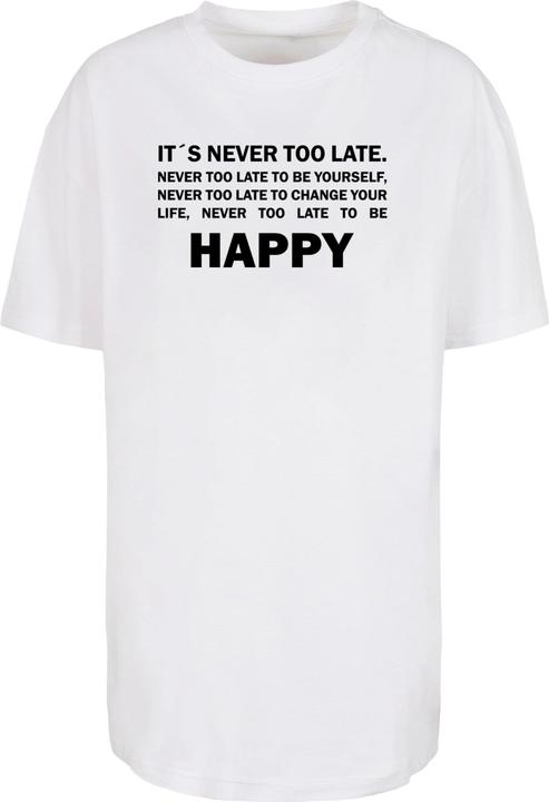Actual product image Merchcode Ladies Never Too Late Oversized Boyfriend Tee - 111851 (M)