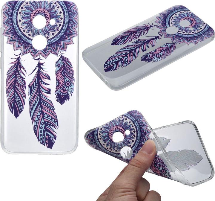 Produktbild König Design Henna Cover für Alcatel A5 LED Case Schutz Hülle Silikon Bumper Traumfänger Neu (Alcatel A5 LED)