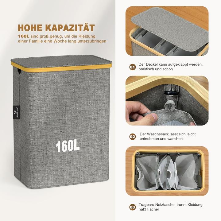Produktbild Adel Dream Wäschekorb mit Deckel (160 l)