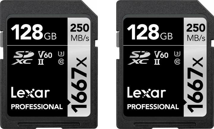 Lexar Professional (128 GB, SDXC, U3, UHS-II)