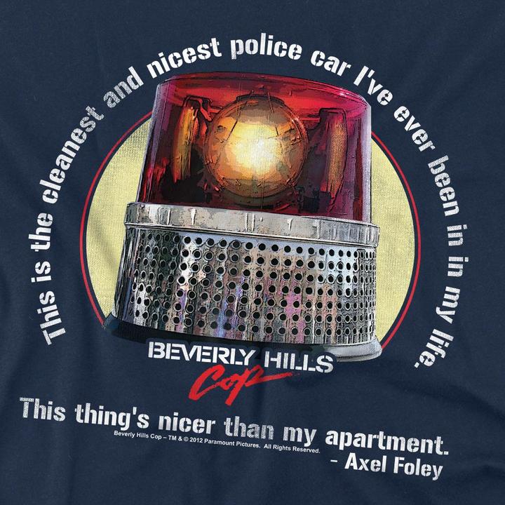 Immagine prodotto Beverly Hills Cop Nicest Police Car Maglietta Uomo (4XL)