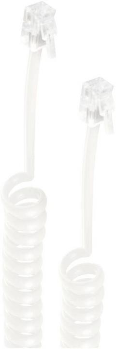 Actual product image Shiverpeaks ®-BASIC-S telephone handset spiral cable 2x 4P4C, white, 2.0m