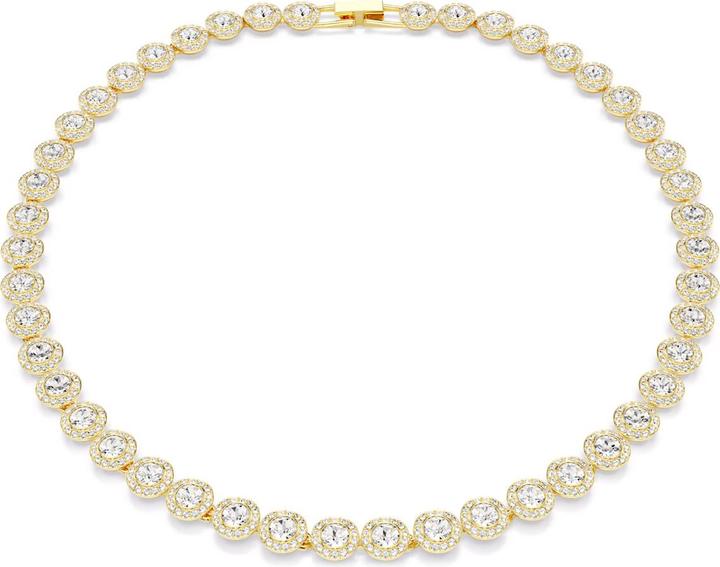 Produktbild Swarovski Una Angelic Tennis Halskette Rundschliff Weiss Gold (Swarovski Metall)