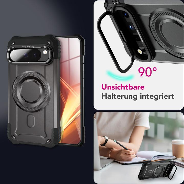 Image du produit Nalia Granite - Schlagfeste Panzer Hülle mit MagSafe & Kamera Standfuss - Military Cover (Google Pixel 9 Pro XL)