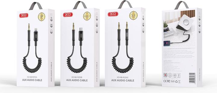 Image du produit xO câble audio NB-R255C jack 3,5mm - jack 3,5mm 1,0m noir (1 m, Jack 3,5 mm (AUX))