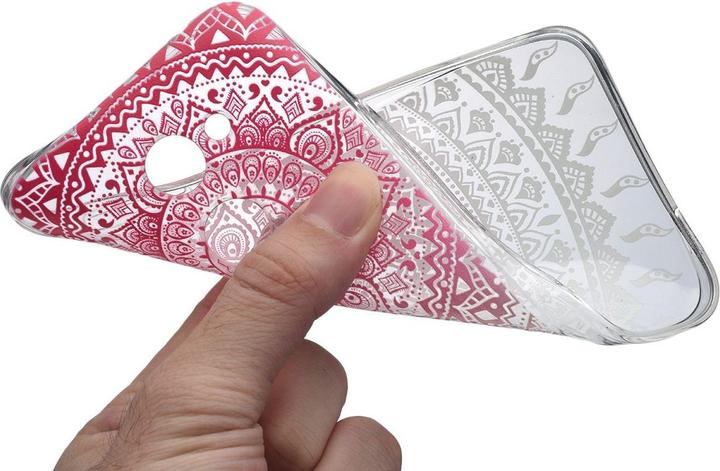 Produktbild König Design Henna Cover für Handy Alcatel A5 LED Case Schutz Hülle Silikon Bumper Sonne Pink (Alcatel A5 LED)