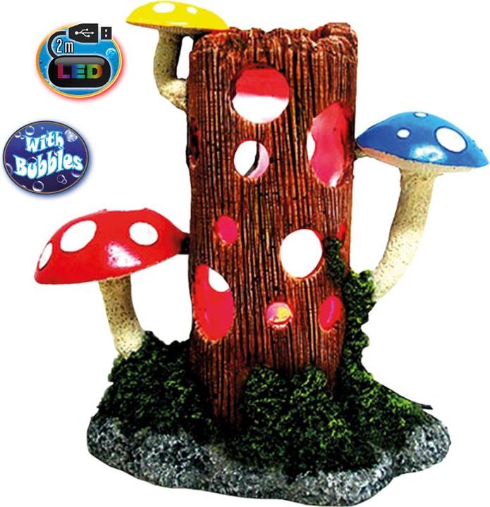 Actual product image Nobby Aqua Ornaments STEM with MUSHROOMS with LED (Embellishment, other items)