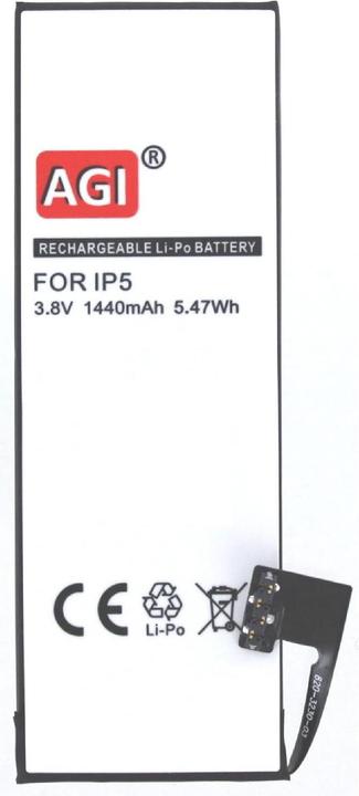 Produktbild AGI 97853 - Batterie/Akku - Schwarz - Lithium Polymer (LiPo) - 1400 mAh - 3,7 V - 91