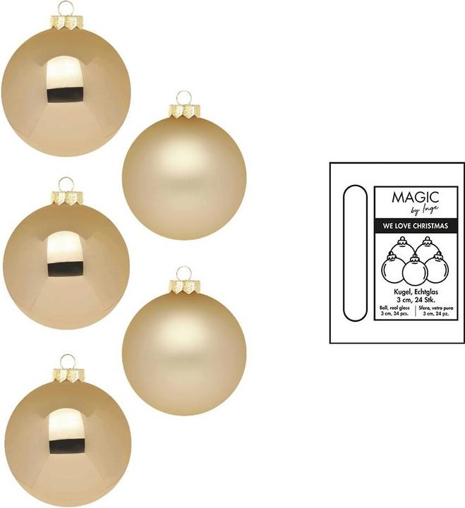 Produktbild Inge’s Glas Christmas Decor Brokatgold (24 -teilig)