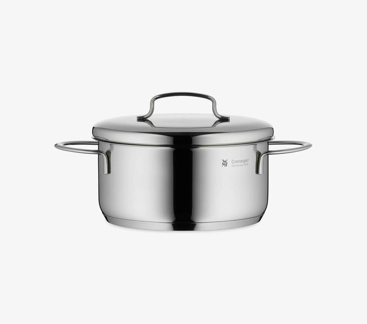 Produktbild WMF Kochtopf Bratentopf Induktion 16cm klein Metalldeckel 1,5l Mini Edelstahl (16.16 cm, Bräter + Schmortopf, Kochtopf, Edelstahl)