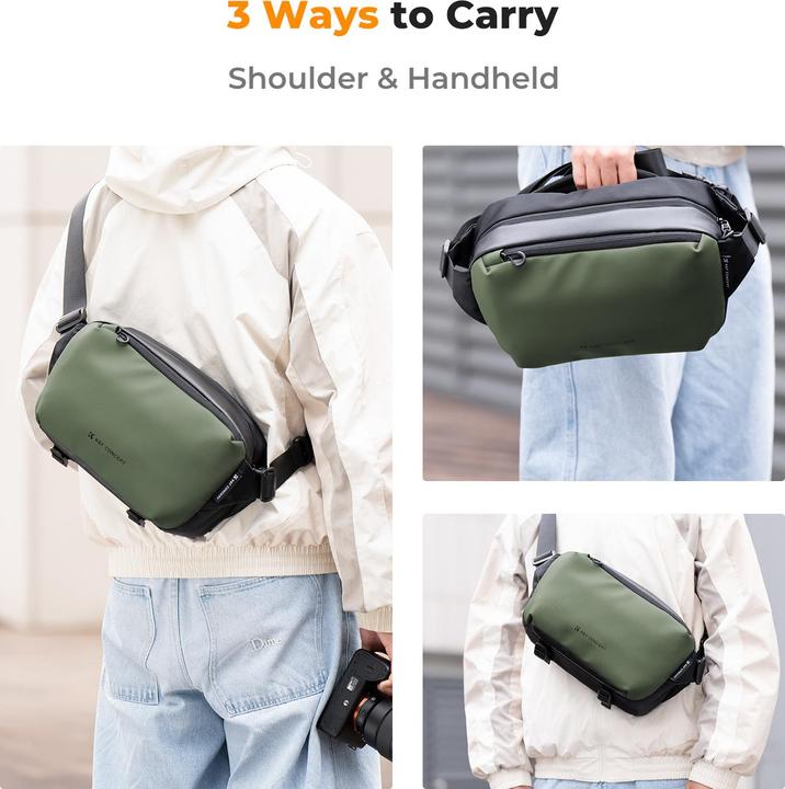 Image du produit K&F Concept Sac à bandoulière 10L (Sacoche de hanche pour appareil photo, 10 l)