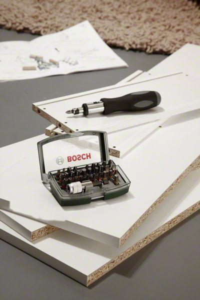 Produktbild Bosch Zubehör Schrauberbit-Set mit Farbcodierung, 32-teilig (Innensechsrund TX M10, Innensechsrund TX M15, Innensechsrund TX M20, Innensechsrund TX M30, Kreuz Phillips PH M1, Kreuz Phillips PH M2, Innensechsrund TX M25, Innensechsrund TX M27, Innensechsrund TX M40, Kreuz Pozidriv PZ M1, Kreuz Pozidriv PZ M2, Kreuz Phillips PH M3, Kreuz Pozidriv PZ M3)