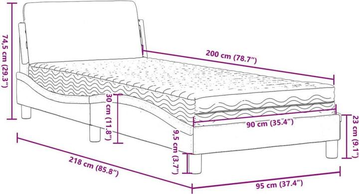 Immagine prodotto VidaXL Khloe (90 x 200 cm)