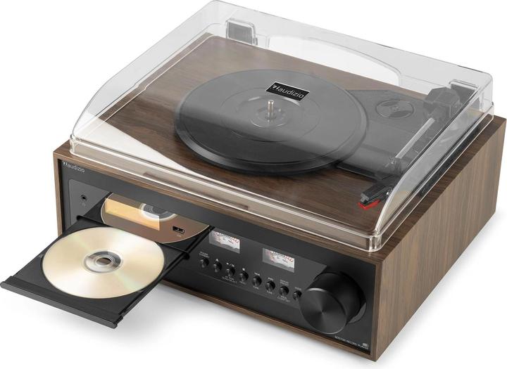 Actual product image Audizio Platenspeler met speakers - Boston platenspeler Bluetooth, CD speler en DAB (Manual)