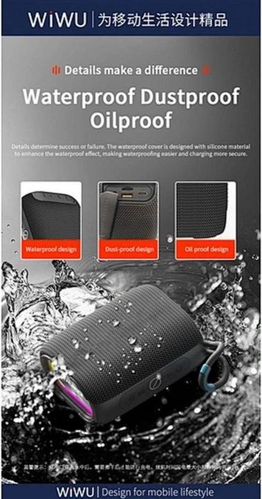 Immagine prodotto Wiwu Bluetooth speakers - Wireless Bluetooth Speaker Thunder P26 - gray