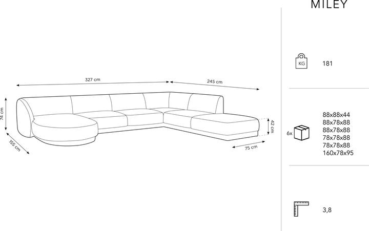 Actual product image Micadoni Miley (Sofa landscape)