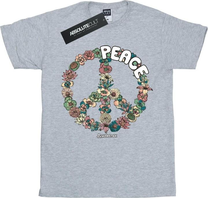 Woodstock Floral Peace TShirt Mädchen