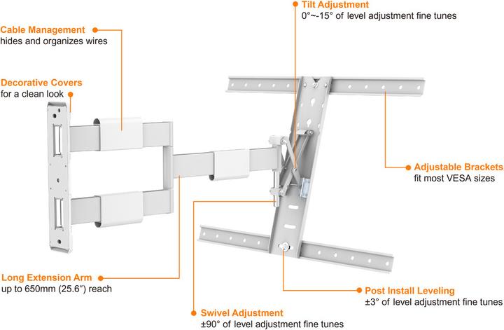 Actual product image Multibrackets M VESA Flexarm Thin (Wall, 55", 30 kg)