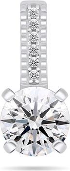 Brilio Silver - Modern silver pendant with zircons PT99W