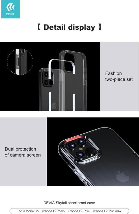 Produktbild Devia Skyfall shockproof case iPhone 12 Pro Max white (Apple iPhone 12 Pro Max)