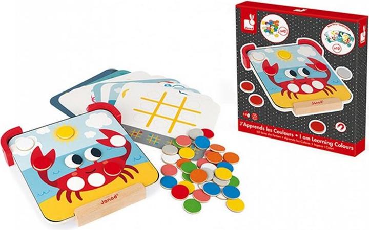 Image du produit Janod Jeu d'aimants couleurs et formes (Anglais, Allemand, Français, Italien)