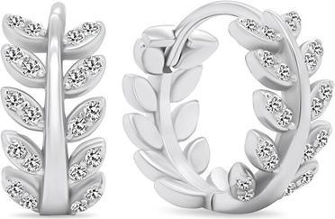 Brilio Silver - Charming silver earrings with zircons EA480W