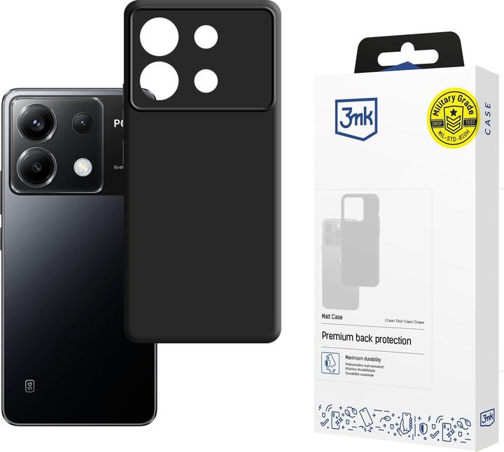Actual product image 3MK Matt Case Poco X6 5G czarny/black (Xiaomi Poco X6)
