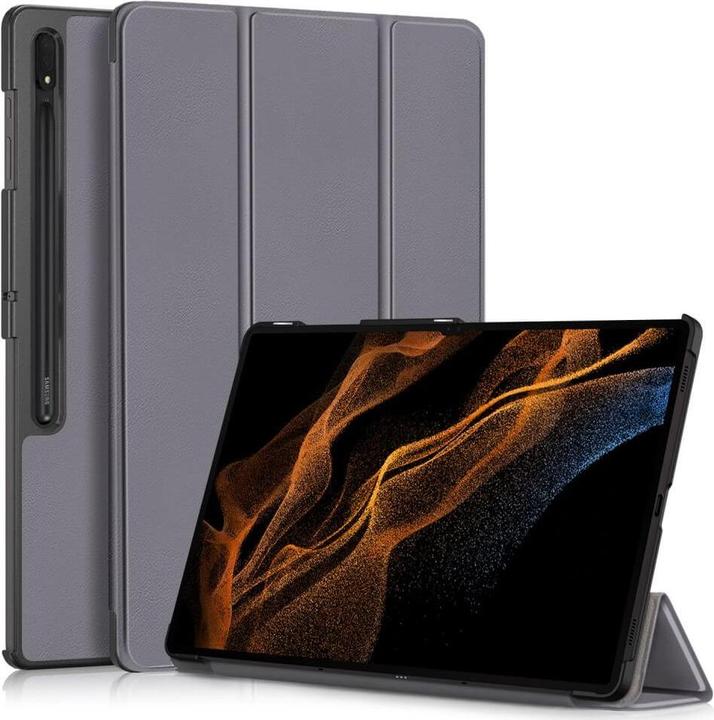 Cover-Discount Galaxy Tab S9 Ultra - Tri-fold Smart Case grey (Galaxy Tab S9 Ultra)