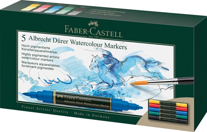 Actual product image Faber-Castell Felt-tip pen Albrecht Dürer Set of 5 Standard (multicolour, 5 x)