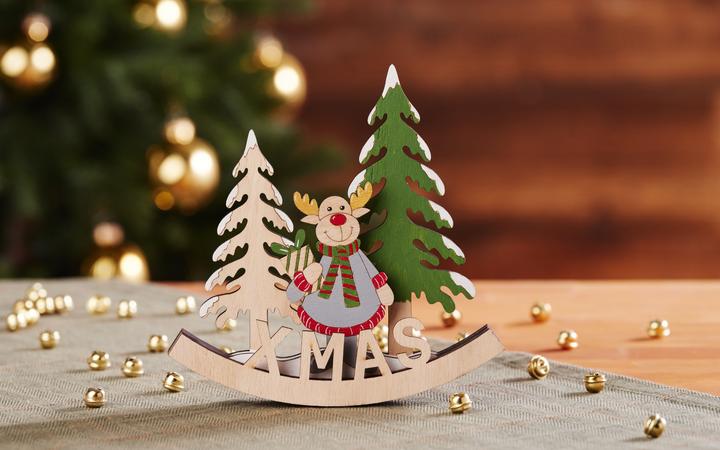 Produktbild VBS Holz Deko-Bogen "X-MAS", 5-tlg.