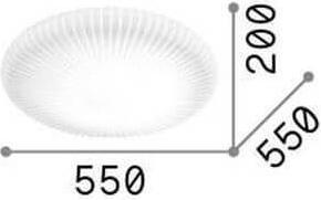 Actual product image Ideal lux ATRIUM LED ceiling light 34W ⌀550mm white warm white 265841 (3600 lm)