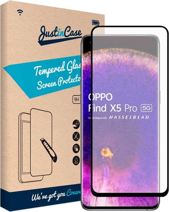 Immagine prodotto Just in Case Protezione dello schermo in vetro temperato da bordo a bordo Oppo Find X5 Pro (1 Pezzo/i, Oppo Find X5 Pro)