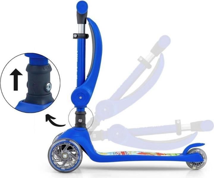 Image du produit Mally Tricycle pour enfants Trottinette Fuzzy Bleu Milly