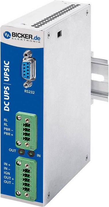 Produktbild Bicker Elektronik Industrielle USV Anlage (DIN Rail) DC mit wartungsfreien SuperCaps (70 VA, 70 W)