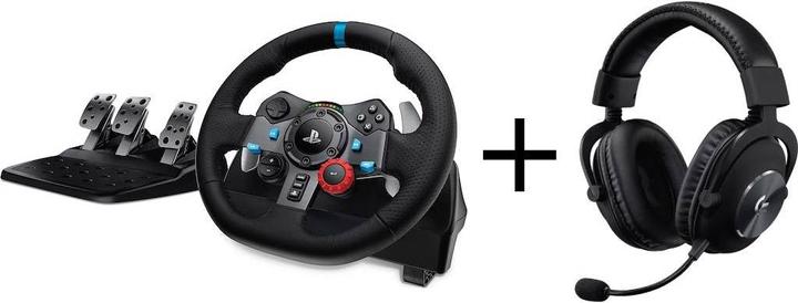 Image du produit Logitech G G29 Driving Force + casque Pro X Lightspeed (Playstation, PC)