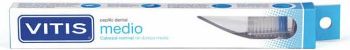 Actual product image Vitis Zahnbürste Mittel Blau (Medium, 1 x)