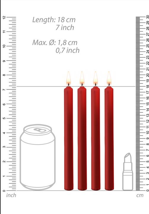 Image du produit Ouch! Teasing Wax Candles Large - Parafin - 4-pack